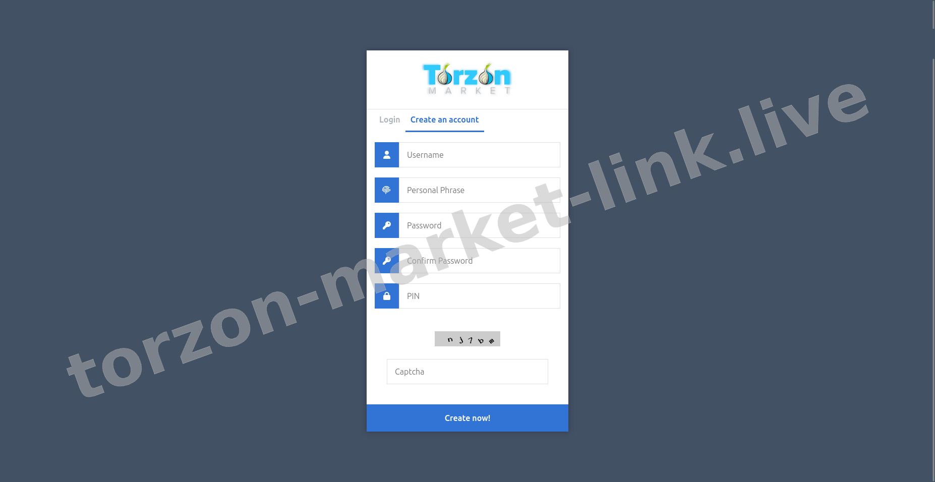 Torzon Market Registration